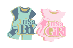 Gender Reveal Announcement Sign 3D SVG Product Image 3