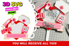 Nurse Medical Holiday 3D Shaker SVG Product Image 1