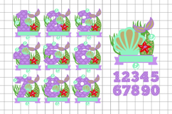 Mermaid Topper numbers 3D SVG Product Image 2