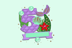 Mermaid Topper numbers 3D SVG Product Image 4