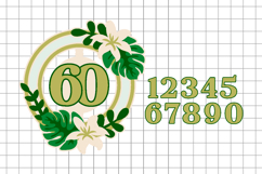 Tropical Leaf Cake Topper 3D SVG Product Image 2