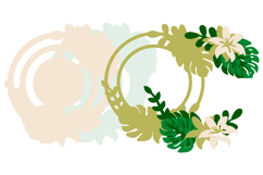 Tropical Leaf Cake Topper 3D SVG Product Image 3