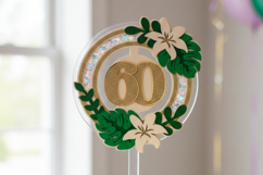 Tropical Leaf Cake Topper 3D SVG Product Image 4