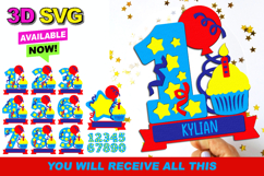 Birthday numbers Topper 3D SVG Product Image 1