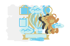 Birth Stats announcement signs 3D SVG Product Image 3