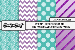 Jasmine Princess Digital Papers, scrapbooking backgrounds Product Image 1