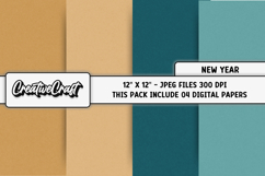 Happy New Year Digital Papers, scrapbook backgrounds designs Product Image 1