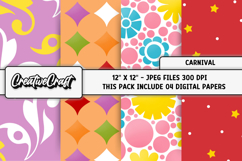 Carnival Colors Digital Papers, scrapbook backgrounds design Product Image 1