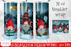 Gnomes tumbler wrap for sublimation | Christmas tumbler PNG Product Image 2