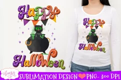 Happy Halloween Sublimation PNG| Cute Halloween cat design Product Image 2