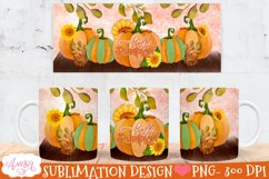 Hello Pumpkin Mug Wrap for 11oz 15oz | Fall mug PNG Product Image 2