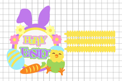 Happy Easter Shaker Cake Topper SVG Product Image 2
