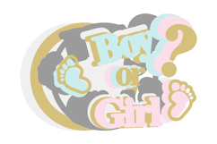 Boy or Girl Shaker Cake Topper SVG Product Image 3