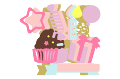 Cupcake gift Birthday 3D SVG Product Image 3