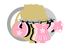 Clothesline baby Topper 3D SVG Product Image 3