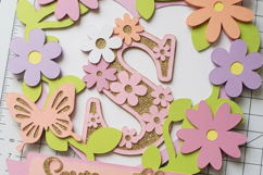 Floral Monogram cake topper 3D SVG Product Image 4