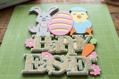 Happy Easter Cake Topper 3D SVG Product Image 4
