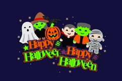 Cute Halloween Monster Cake Topper 3D SVG Product Image 4
