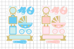 Birth Stats announcement signs Baby 3D SVG Product Image 2