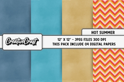 Summer Digital Papers, vintage scrapbook backgrounds designs Product Image 1