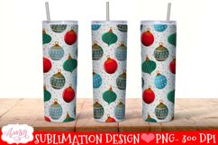 Christmas tumbler wrap for sublimation | Festive tumbler PNG Product Image 2