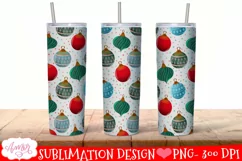 Christmas tumbler wrap for sublimation | Festive tumbler PNG Product Image 2