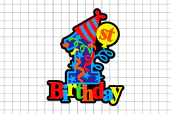 First Birthday Color Party 3D SVG Product Image 2