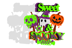 Sweet and Spooky Cake Topper 3D SVG Product Image 3