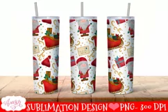 Christmas tumbler wrap for sublimation | Santa tumbler PNG Product Image 2