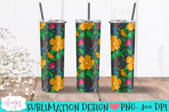 Seamless floral tumbler wrap for sublimation customizable Product Image 3