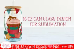 Christmas Hot Cocoa Can Glass Wrap PNG for Sublimation Product Image 2