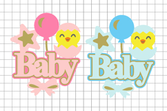 Cute Baby Chick Cake topper SVG Product Image 2