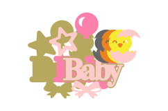 Cute Baby Chick Cake topper SVG Product Image 3