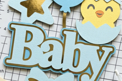 Cute Baby Chick Cake topper SVG Product Image 4