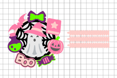 Cute Ghost Halloween Cake Topper 3D SVG Product Image 2