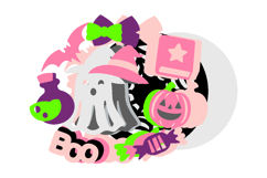 Cute Ghost Halloween Cake Topper 3D SVG Product Image 3