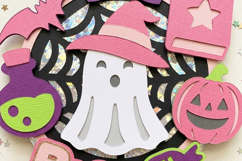 Cute Ghost Halloween Cake Topper 3D SVG Product Image 4
