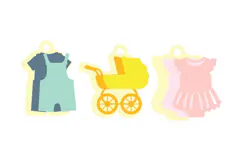 Cute Baby Shower Gift Tags 3D SVG Product Image 3