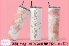 Maid of Honor Tumbler Wrap for Sublimation | Wedding tumbler Product Image 1