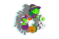 Spooky Halloween Wreath Sign 3D SVG Product Image 3