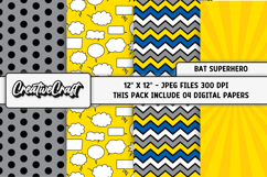Bat Superhero Digital Papers, scrapbook backgrounds designs Product Image 1