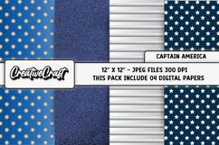 Captain America Superhero Digital Papers, scrapbook designs Product Image 1