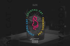 Cat Line Art Logo Template Product Image 1