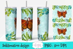 Butterfly 20oz tumbler sublimation design Product Image 1