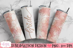 Bride Tumbler Wrap for Sublimation | Wedding tumbler PNG Product Image 3