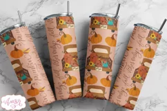 Seamless fall 20 oz tumbler sublimation design PNG Product Image 2