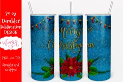 Merry Christmas tumbler PNG for sublimation | Christmas wrap Product Image 3