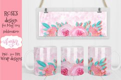 Roses floral design for mug sublimation 11oz - 2 designs Product Image 2