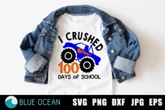 I Crushed 100 Days of School SVG, Boy 100 Days of School Product Image 4