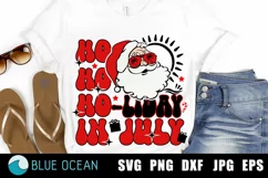 Christmas in July SVG, Holiday in July SVG, Santa Sunglasses Product Image 1